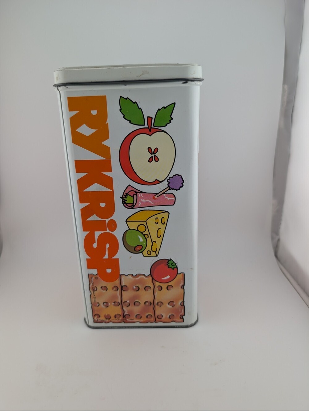 Vintage Ry Krisp Crackers Tin Metal Canister